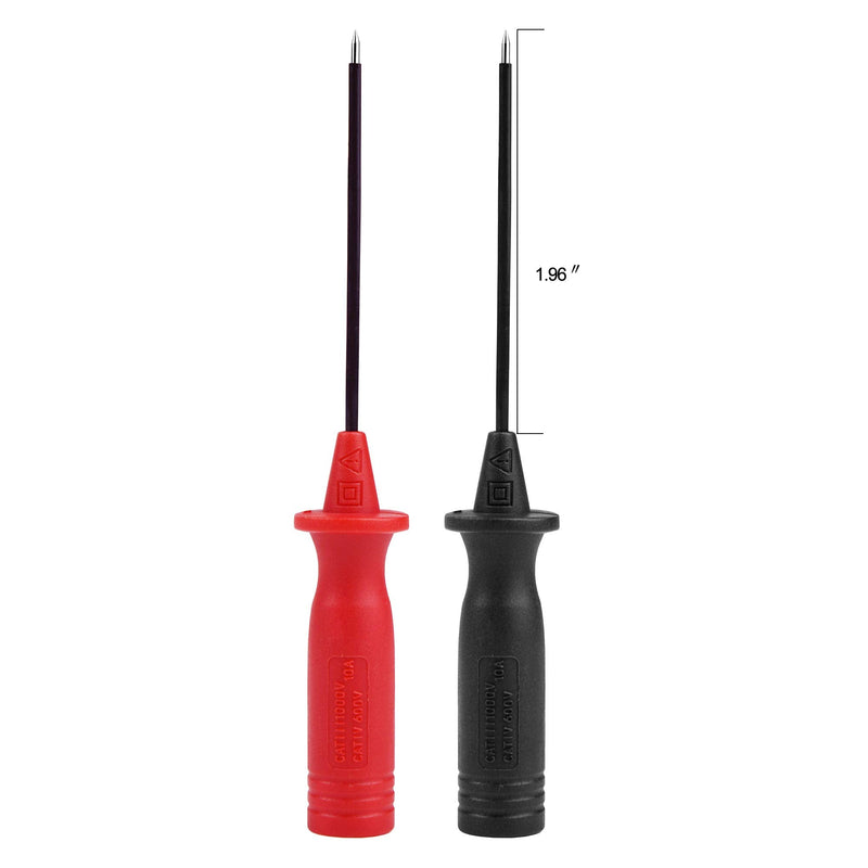 [Australia - AusPower] - ZIBOO ZB-T14 Piercing Needle Non-Destructive Test Probe,with 4mm Banana Plug Use for Digital Multimeter, Voltmeter, Clamp Meter Test Extensions 