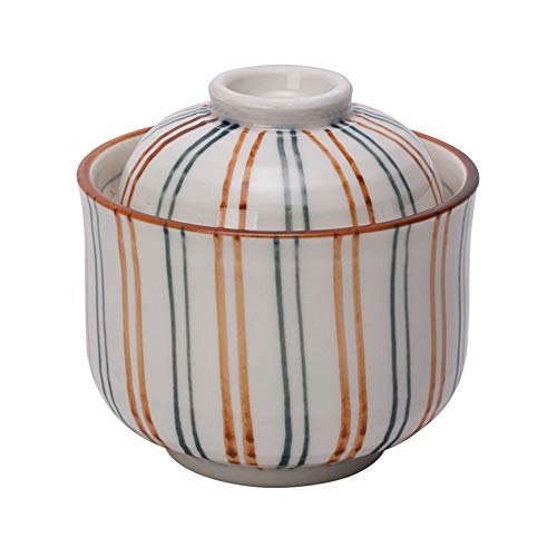 IPPINKA Japanese Chawanmushi Cup with Lid, Mino-yaki, Made in Japan, Tokusa