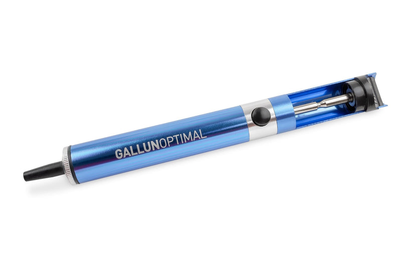 Professional Desoldering Pump All-Metal Housing in Blue with ESD Teflon Tip and High Suction Power All-metal design