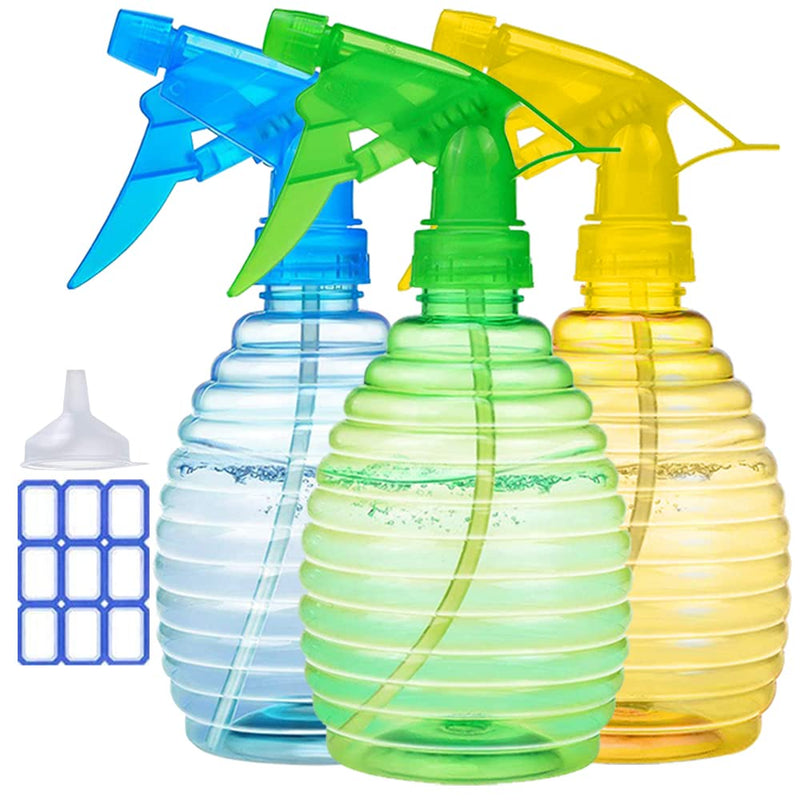 [Australia - AusPower] - Spray Bottles - 3 Pack - Mist/Stream, Premium 16 Oz Empty Spray Bottles for Cleaning Solutions, Leak Proof, BPA Free, Spray Bottle for Plants, Pet, Vinegar, BBQ, Rubbing Alcohol 