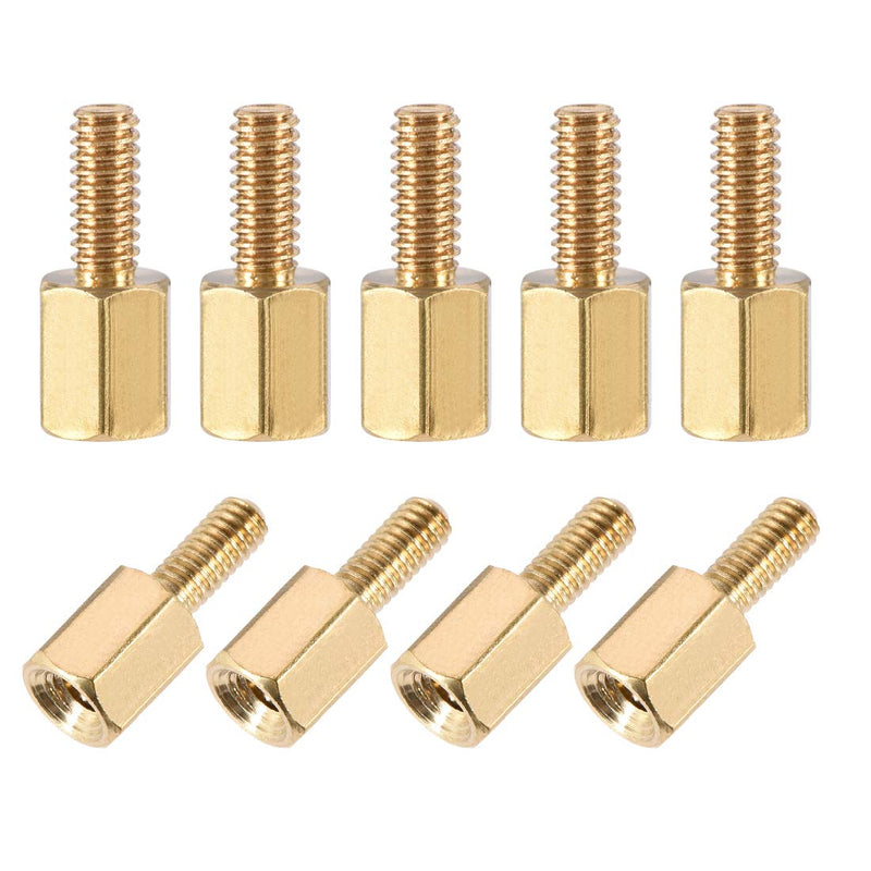 [Australia - AusPower] - uxcell M2.5x6mm+6mm Male-Female Brass Hex PCB Motherboard Spacer Standoff for FPV Drone Quadcopter, Computer & Circuit Board 50pcs 