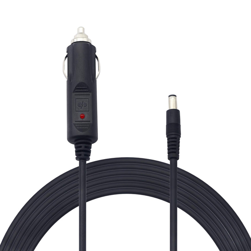[Australia - AusPower] - 12V 24 V DC 5.5mm x 2.1mm Car Cigarette Lighter Extension Power Supply Adapter Cable with LED for Car Truck Bus Van(10FT) 