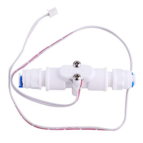 Jadeshay Water Flow Sensor G1/4, Water Flow Switch Healthy Precise Water Flow Sensor PE Water Switch 0.5-10L Measuring Range