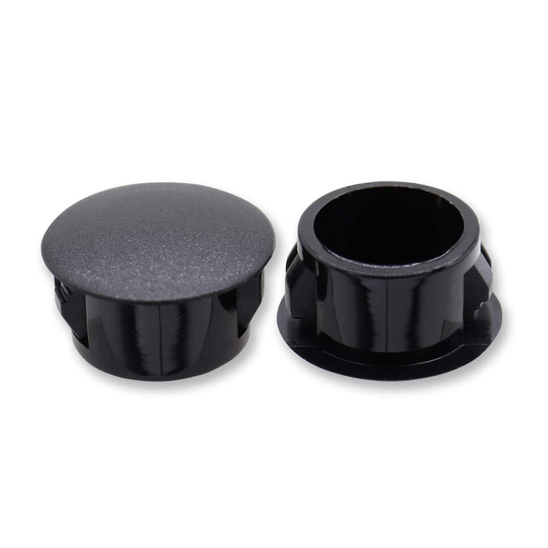 [Australia - AusPower] - Hole Plugs Plastic 16mm (5/8") Fit for 15.5-16mm Diameter Locking Hole Tube Flush Type Panel Plugs Fastener Cover for Kitchen Cabinet Furniture Black 50 Pcs 16mm(5/8") 