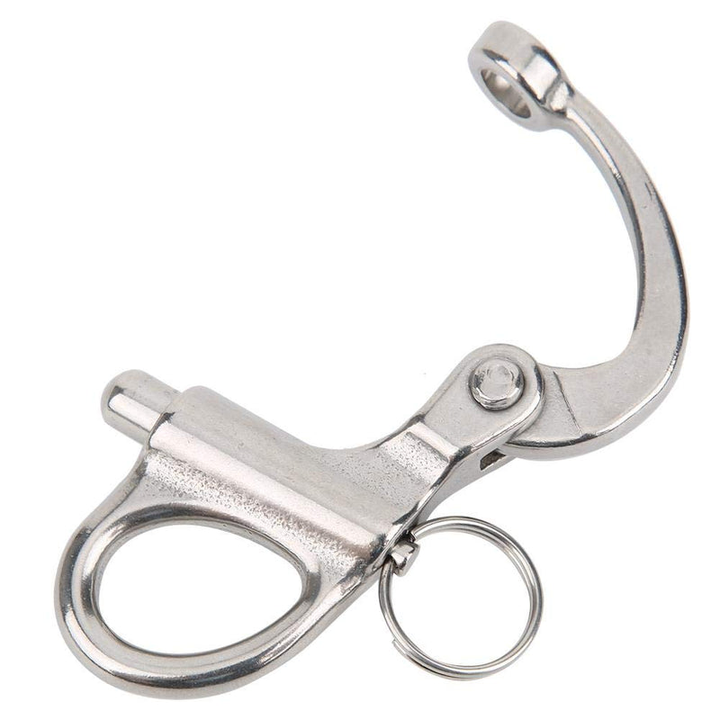 [Australia - AusPower] - 316 Stainless Steel Snap Hook, Fixed Quick Release Mountaineering Rock Climbing Snap Hook for Outdoor Camping Mountaineering(70mm) 
