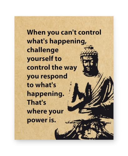 AMERICAN LUXURY GIFTS Buddha Quote Wall Art Print, 8x10 Unframed 10"L x 8"W