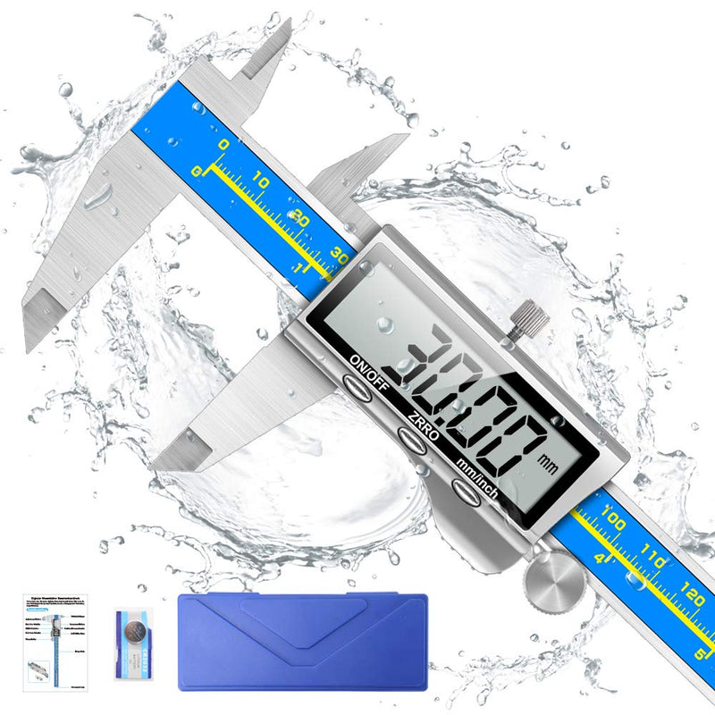 [Australia - AusPower] - Caliper Measuring Tool Digital Caliper Industrial Quality Precision Electronic Vernier Caliper Inch/Millimeter Measurement Micrometer for Jewelry - Accuracy Ip54 Waterproof Caliper Measure Tool A-Industrial 