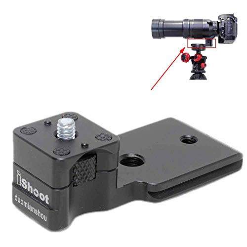 iShoot Lens Collar Replacement Foot Tripod Mount Ring Base Compatible with Panasonic Leica DG Vario-Elmar 100-400mm f/4-6.3 ASPH Power OIS, Lens Support Bracket with Arca Fit Quick Release Plate
