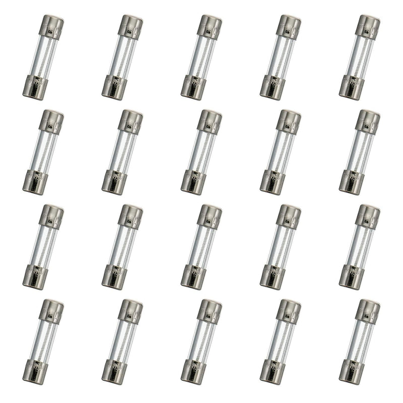 [Australia - AusPower] - T1AL250V 20 Pcs 5x20mm Slow Blow Glass Fuse 1A 250V 0.2 x 0.78 inch time delay Fuse T1A 