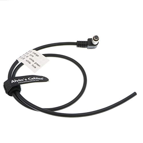 Alvin’s Cables HR25-7TP-8S Hirose 8 Pin Female Right Angle to Open End High Flex Cable for IDS, DAHENG Imaging, Allied Vision GigE Industrial Cameras 1m| 39.4inches 1M/39.4in 12H direction