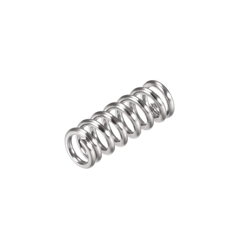 [Australia - AusPower] - uxcell Compression Spring,304 Stainless Steel,6mm OD,1mm Wire Size,7.5mm Compressed Length,15mm Free Length,37.2N Load Capacity,Silver Tone,10pcs 6mmx1mmx15mm 