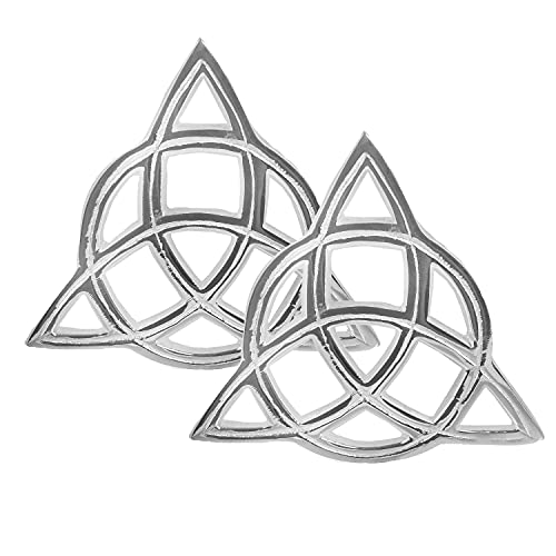 Incense Garden Altar Tile Silver Plated Cut - Pack of 2 - (Triquetra) - 3 Inches Triquetra