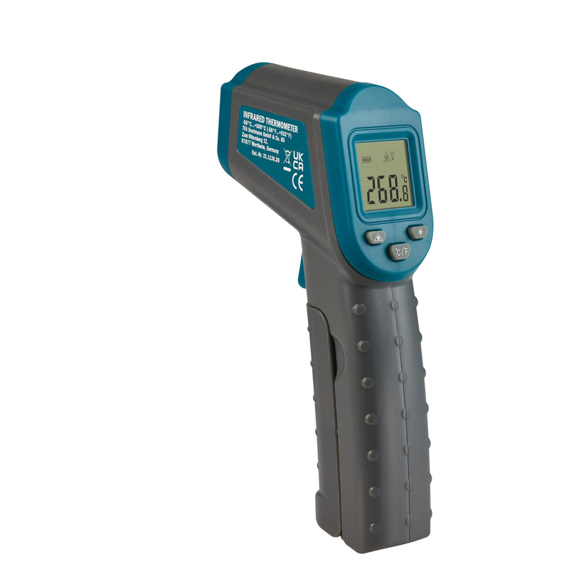 TFA Dostmann Ray 31.1136.20 Infrared Thermometer for Measuring Surface Temperature, Non-Contact According to HACCP, for Crafts, Pizza Oven, Hobby and Household, Turquoise
