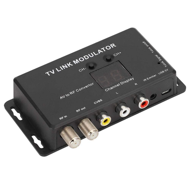 Professional TM70 UHF Modulator TV Link Modulator AV HF Converter IR Extender Adapter with USB Cable Receiving Cable for PC Laptop TV STB VHS VCR Camera DVD