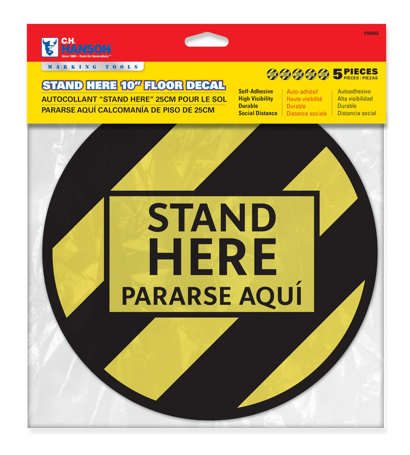 [Australia - AusPower] - C.H. Hanson Stand Here 10" Floor Decal, 5 pk 