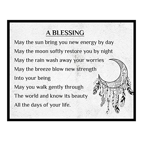 A Blessing Inspirational Wall Art- Spiritual Quote Print - 11x14 Unframed
