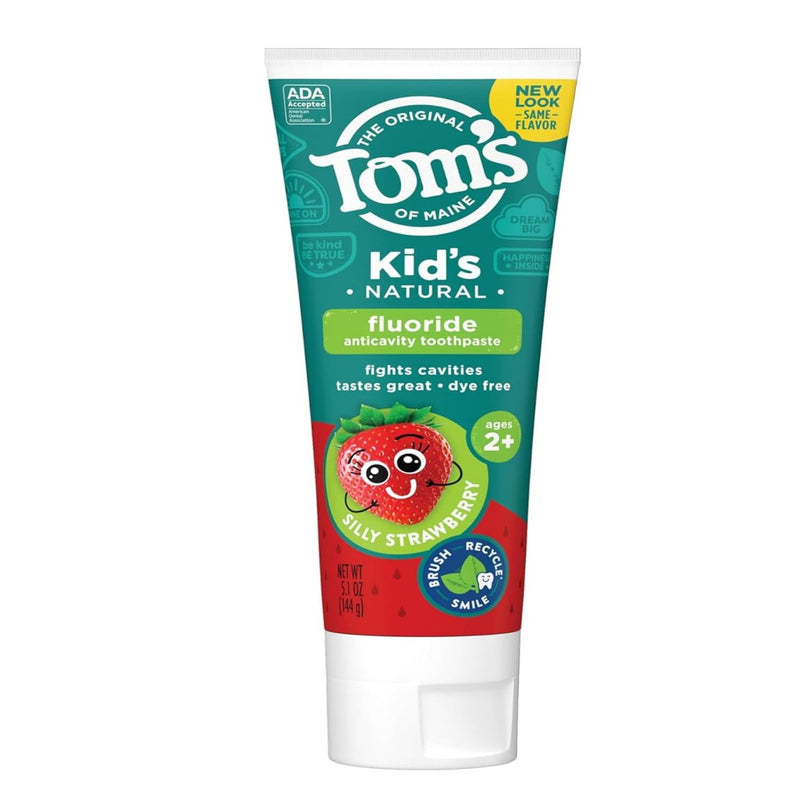 Toms Of Maine Silly Strawberry Childrens Anticavity Fluoride Toothpaste, 5.1 Ounce - 6 per case. 5.1 Ounce (Pack of 6)