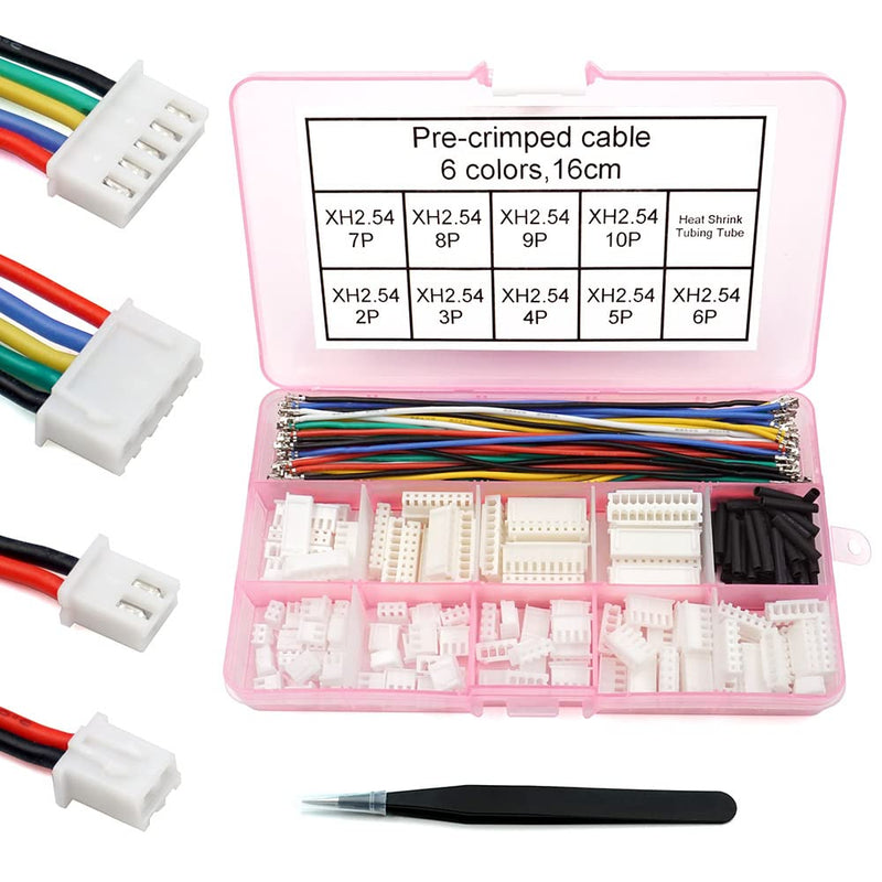 [Australia - AusPower] - XH 2.54mm Connector Kit With pre-crimped cable wire 2/3/4/5/6/7/8/9/10 Pin Housing JST Adapter Cable Compatible with JST-XH Connector 