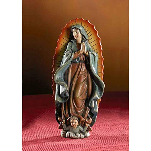 Avalon Gallery Bellavista Mini Saints Statues - Small Gift Boxed Catholic Figurine, 4-Inch, Our Lady of Guadalupe Statue