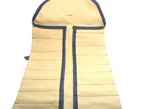 UJ Ramelson 15 Pocket Canvas Tool Roll Up Holder Organizer Bag Pouch | Woodworking, Wood Carving, Carpenter, Electrician, Garage Workshop 15 Pocket – Canvas