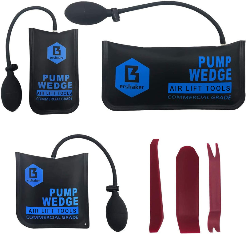 [Australia - AusPower] - Air Wedge Bag Kit,Air Wedge Bag Pump, 3 Pack Commercial Inflatable Air Wedge Pump Bag Tool, Professional Leveling Kit & Alignment Tool, Air Bag Tool for Variety of Jobs (3 PCS) 