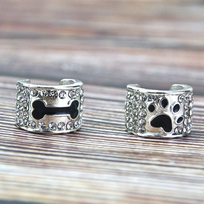 [Australia - AusPower] - 2 Pack Dog Cat Stethoscope Charms, Stethoscope Id Name Tag Claw&Bone 