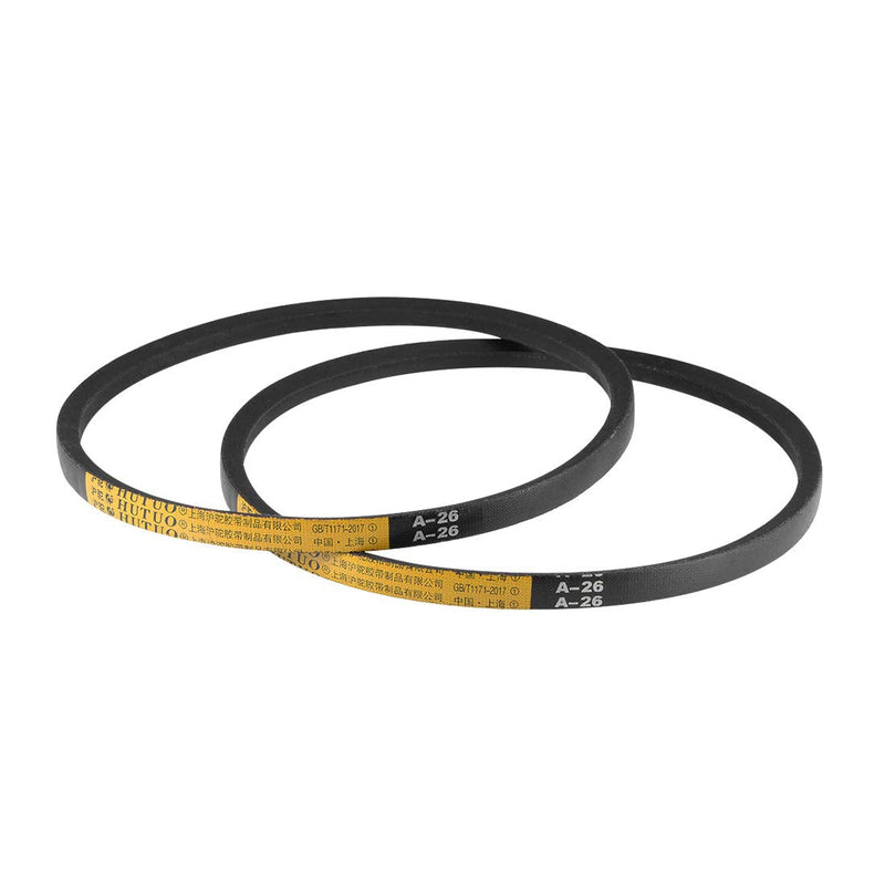 [Australia - AusPower] - uxcell A26 Drive V-Belts 26" Pitch Length 13mm Width 8mm Thick JIS Standard A-Section Rubber Drive Transmission Belt 2pcs 26" 