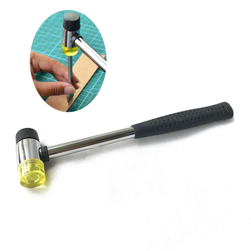 [Australia - AusPower] - Small Rubber Mallet Hammer, Double-Faced Rubber Hammer for Jewelers Kid or women Usage or Light Tapping Work Non-Slip 1 Small Without Replacement Tip 