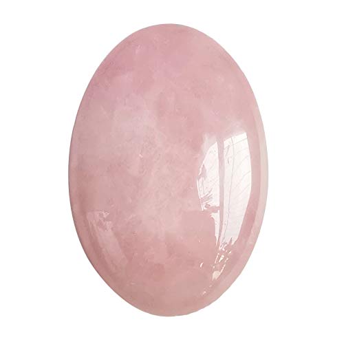 Natural Rose Quartz Oval Palm Pocket Healing Crystal Massage Spa Energy Stone,Healing Crystal for Therapy Geometry Chakra Balancing Pink-rose Quartz