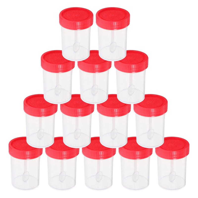 Healifty Sample Cups Pack of 50 40 ml Plastic Containers with Leak-proof Screw Lid for Chair Samples Laboratory Supplies Sealed Chair Container for Medical Sampling