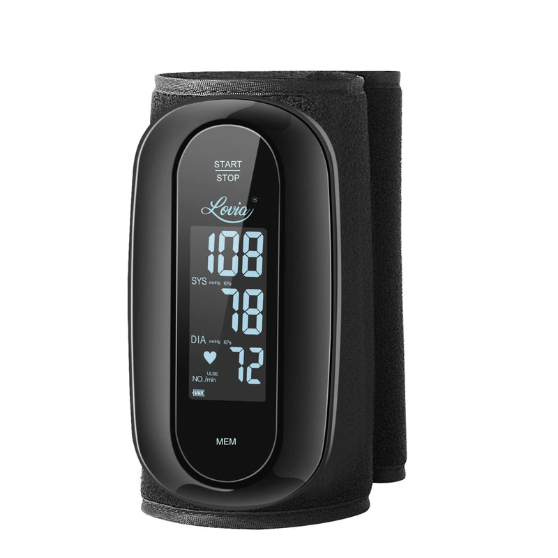 [Australia - AusPower] - Blood Pressure Monitor Upper Arm with One Piece Design, Digital BP Machine for Home Use with Cuff Size 9-14 Inch, Portable Meter, Built-in Battery 