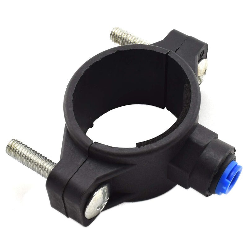 [Australia - AusPower] - SDTC Tech 1-Pack Drain Saddle Valve with 1/4" Quick Connect Plastic Water Filters Valve Clamp for Reverse Osmosis System 