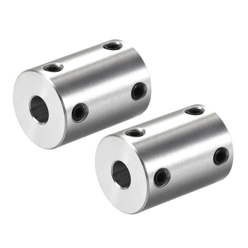 [Australia - AusPower] - uxcell 6mm to 1/4 Inch Bore Rigid Coupling Set Screw L25XD18 Aluminum Alloy,Shaft Coupler Connector for 3D Printers, Motor Accessories,2pcs 6mm to 6.35mm 