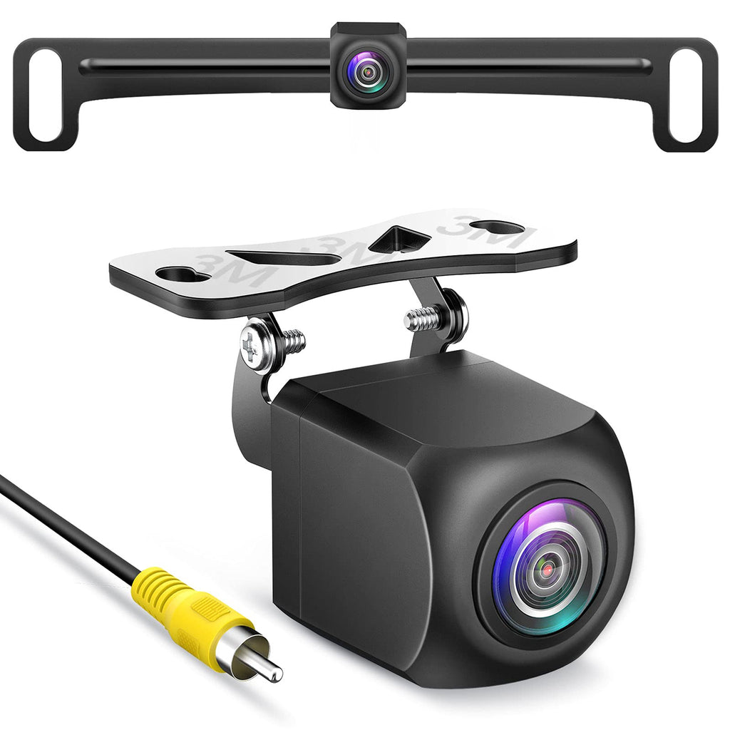 [Australia - AusPower] - HD Backup Camera,Metal Housing 170 Degree Wide View Angle License Plate Rear View Camera for Car,Clear Night Vision IP69 Waterproof Rearview Universal Reverse Cam Kit for Vehicle SUV RV Pickup 