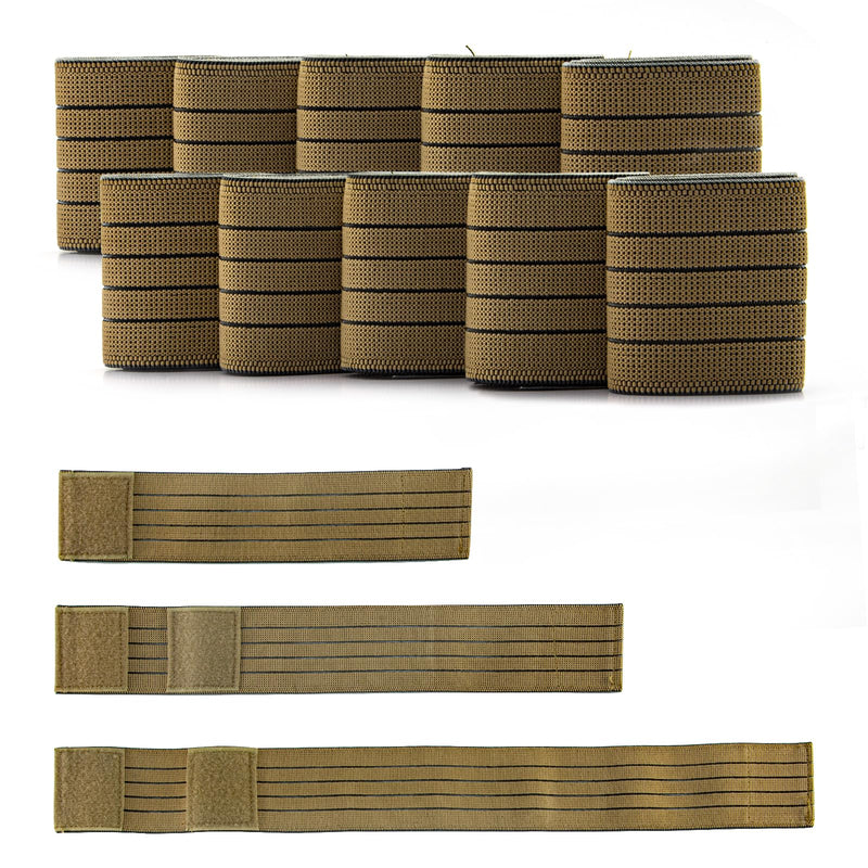 [Australia - AusPower] - Elastic Bandage Spare Parts Wrap Elastic Wrap Strape Band Straps Banda Elastica Lipo Pad Band Beauty Machine Accessories 3 Size 10 pcs Tan Elitzia Brown 