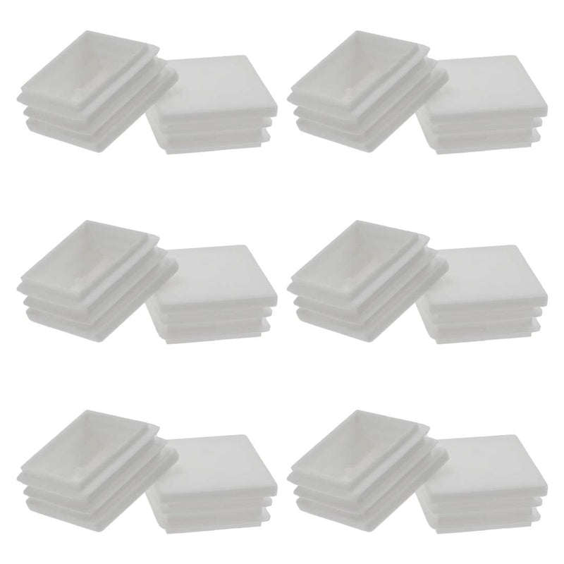 [Australia - AusPower] - 12Pack 38mm (1 1/2 Inch) Square White Plastic Plug, Square Tubing End Caps, Tubing Post End Cap for 1 1/4" to 1 7/16" Square Tubing (White) 38mm (1 1/2 Inch) 
