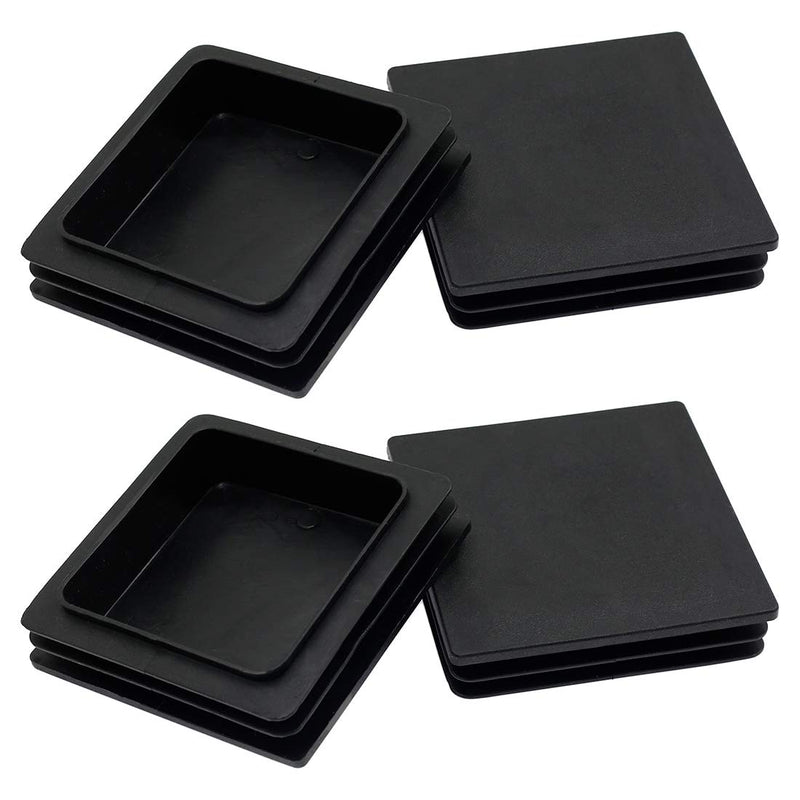 [Australia - AusPower] - 4Pack 100mm (4 Inch) Square Plastic Plug, Square Tubing End Caps, Tubing Post End Cap for Square Tubing/Black Plastic Square Plugs 100x100 4 