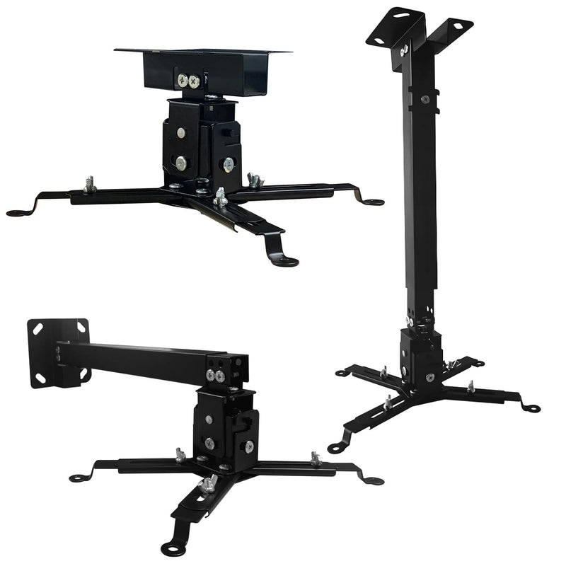 [Australia - AusPower] - Projector Mount Wall or Ceiling Projection Mount Bracket with Adjustable Height and Extendable Arms Mount for Home and Office Projector 