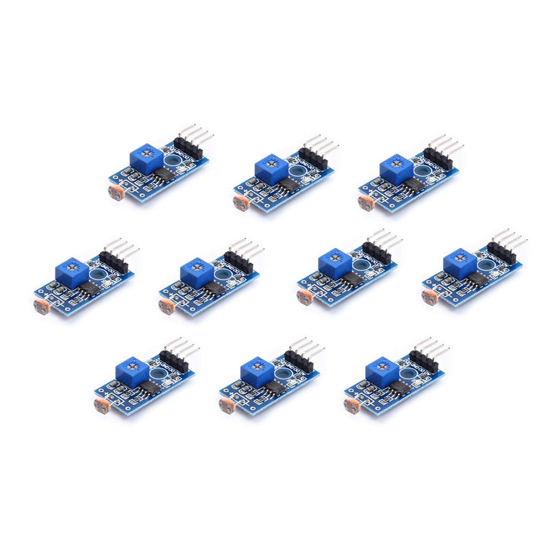 [Australia - AusPower] - Teyleten Robot 5MM LDR Photosensitive Sensor Module Light Dependent Resistor Sensor Module Digital Light Detection LM393 4 pins for Arduino 10pcs 