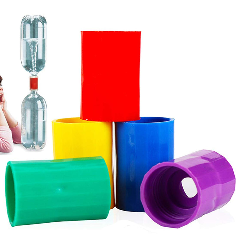 [Australia - AusPower] - Tornado Bottle Connectors Cyclone, Plastic Tornado Connector Vortex Bottle Connectors for Students Scientific Experiment and Test (5 Pcs) 