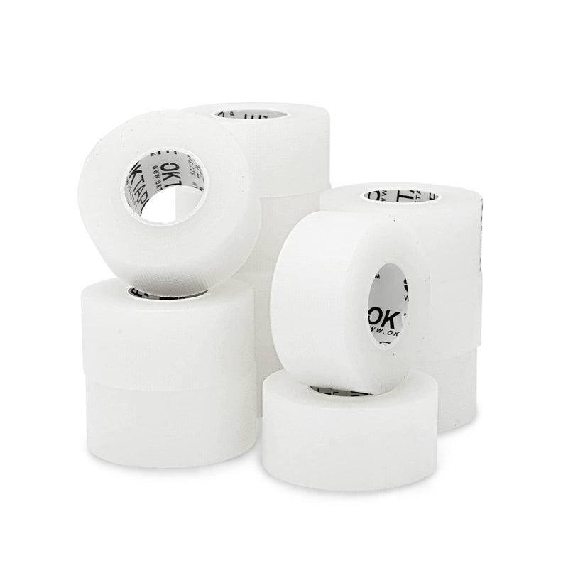 [Australia - AusPower] - OK TAPE OKPore Transparent Medical Tape (Pack of 12) - First Aid Surgical Tape Hypoallergenic and Breathable for Wound Dressing Care, Latex Free, 1in x 10yds 1x360 Inch (Pack of 12) 
