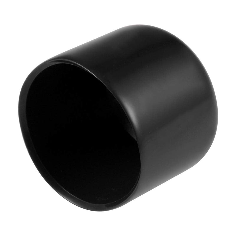 [Australia - AusPower] - uxcell 4pcs Rubber End Caps 38mm ID Vinyl Round End Cap Cover Screw Thread Protectors Black 