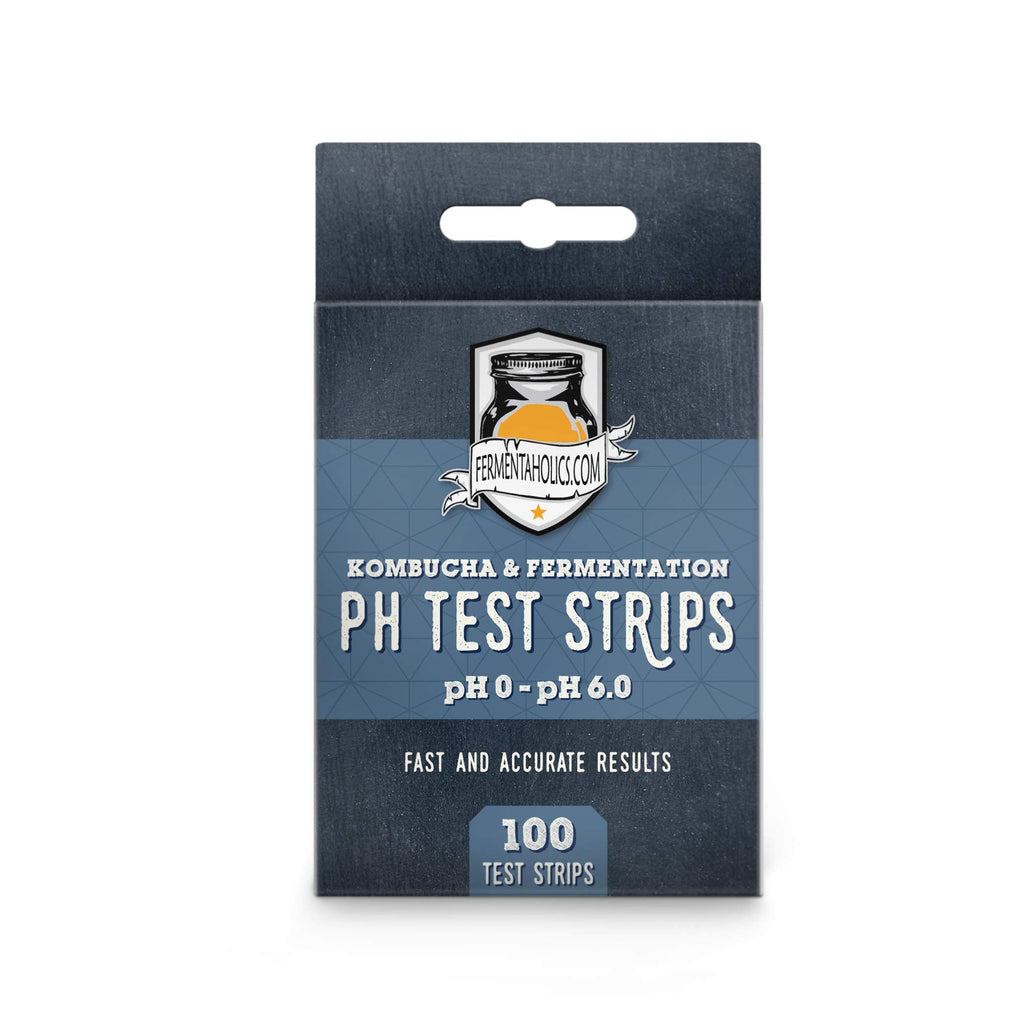 Kombucha pH Test Strips - pH Range 0-6 | 100 Test Sticks | Instant Read | Food Service, Brewing and Fermentation Test Strips pH Test Strip Sticks