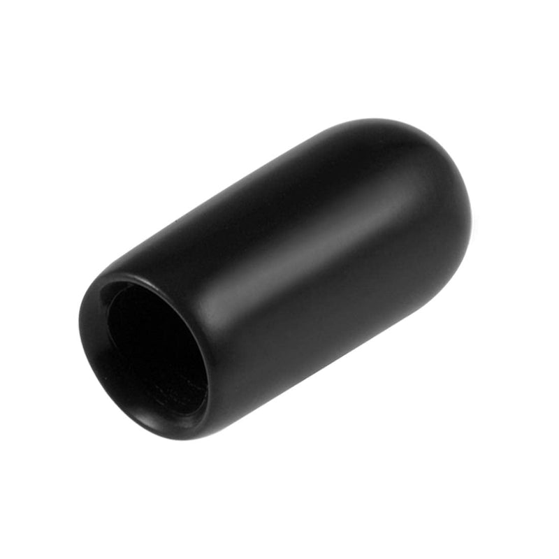 [Australia - AusPower] - uxcell 80pcs Rubber End Caps 5mm ID Vinyl Round End Cap Cover Screw Thread Protectors Black 
