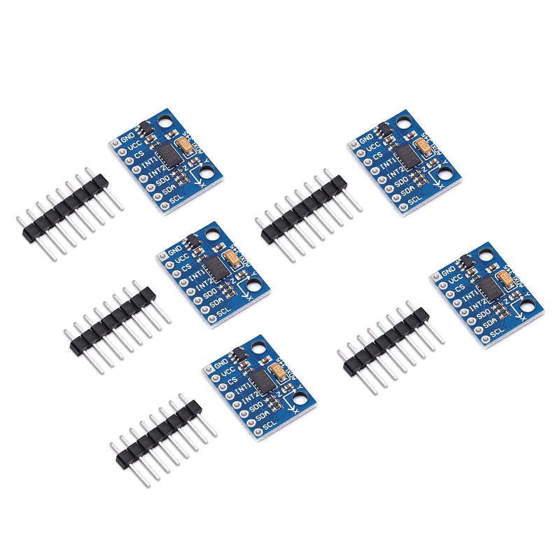 [Australia - AusPower] - GY-291 ADXL345 Digital 3-Axis Acceleration of Gravity Tilt Module IIC SPI for Arduino 5pcs 
