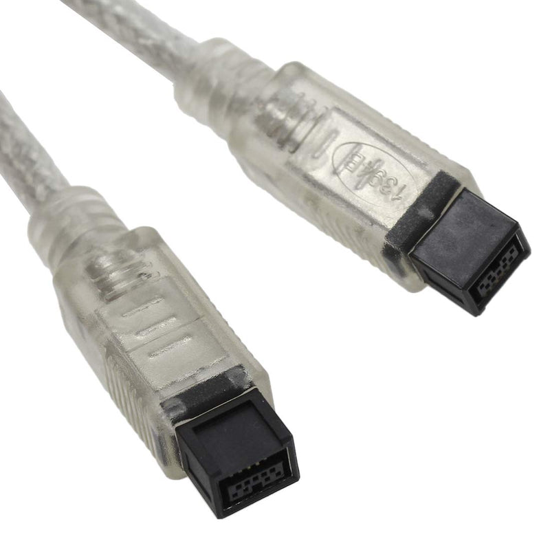 [Australia - AusPower] - Eilumduo 2Pcs 1m/3FT FireWire 800 BETA 9-Pin/9-Pin, IEEE 1394b High Speed Firewire 9 Pin to 9 Pin Cable for MacBook Pro, Computer (Clear) 9-Pin/9-Pin (1m/3ft) 
