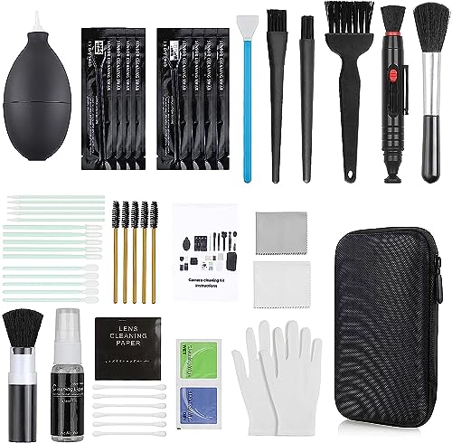 18-in-1 Professional Camera Cleaning Kit for Most DSLR Cameras (Canon, Nikon,Sony), with Air Blower/Cleaning Pen/Detergent/Cleaning Cloth/Lens Brush/Carry Case 18 IN 1