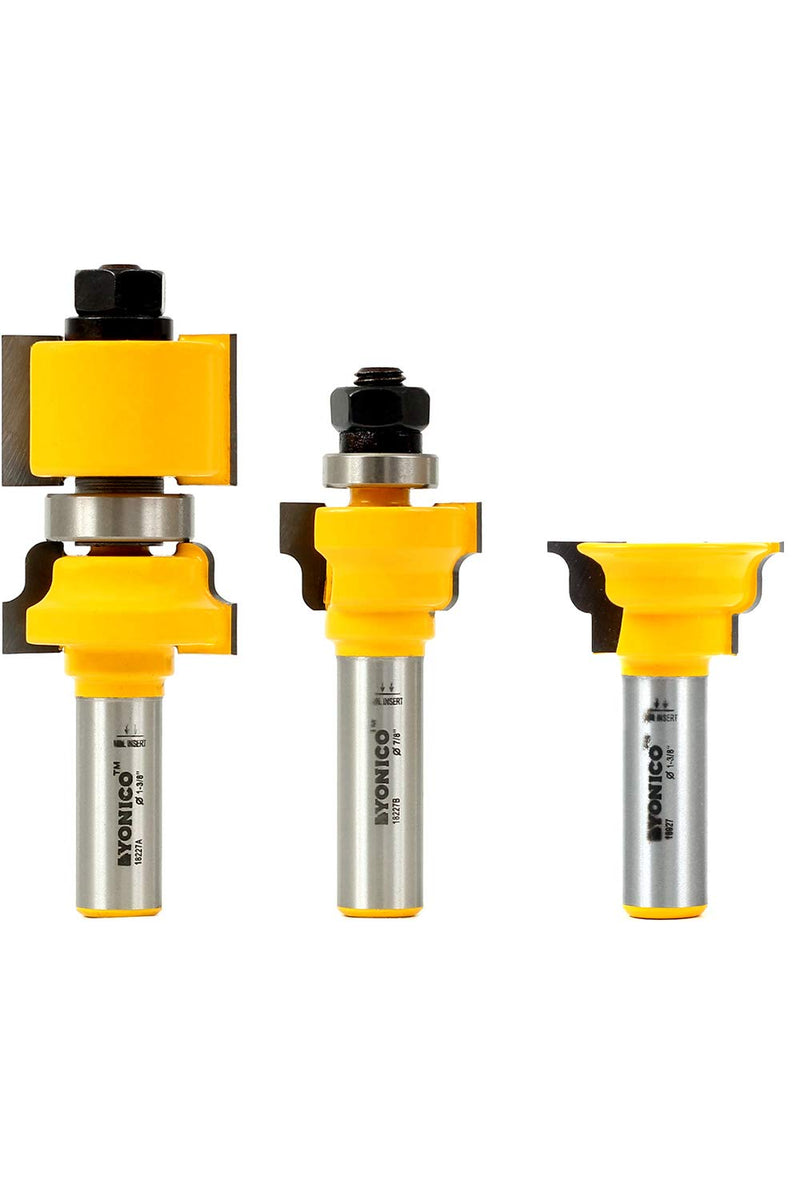 YONICO Window Sash Router Bits Set 3 Bit 1/2-Inch Shank 18327