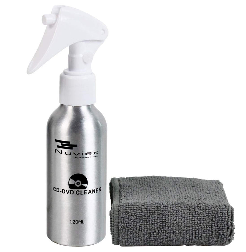 [Australia - AusPower] - CD DVD Cleaner Solution Spray Fluid - Premium Compact disc Cleaning Kit with Anti-Static Microfiber Cloth Glove 4oz 