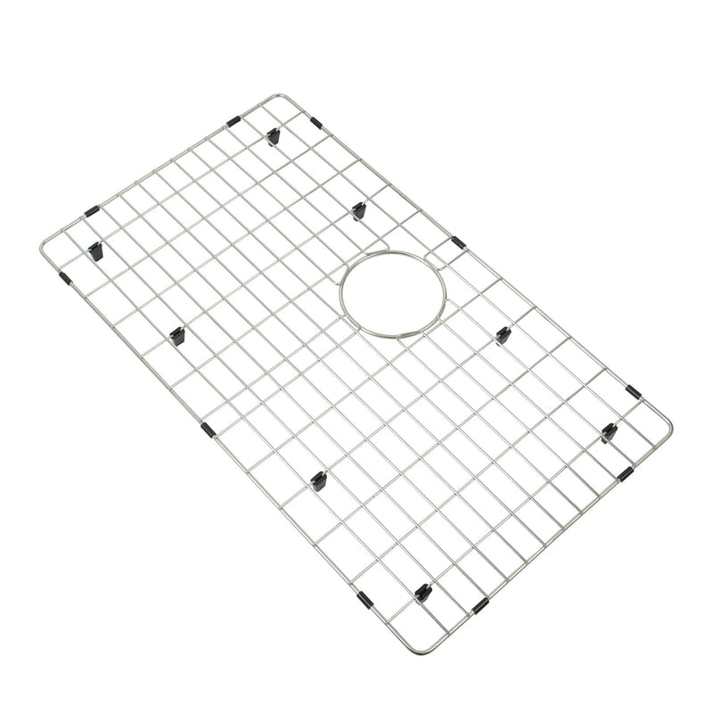 LQS Stainless Steel Sink Protectors, Kitchen Sinks Grid with Center Drain Hole for Single Bowl, Sink Protector, Kitchen Sinks Grate, Sink Bottom Grid (27 7/8" x 15 15/16") 27 7/8" x 15 15/16"